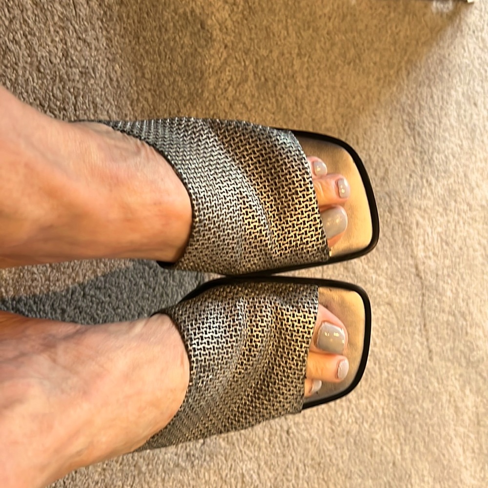 2 pairs size 9.5 Franco sarto and Anne Klein sandles